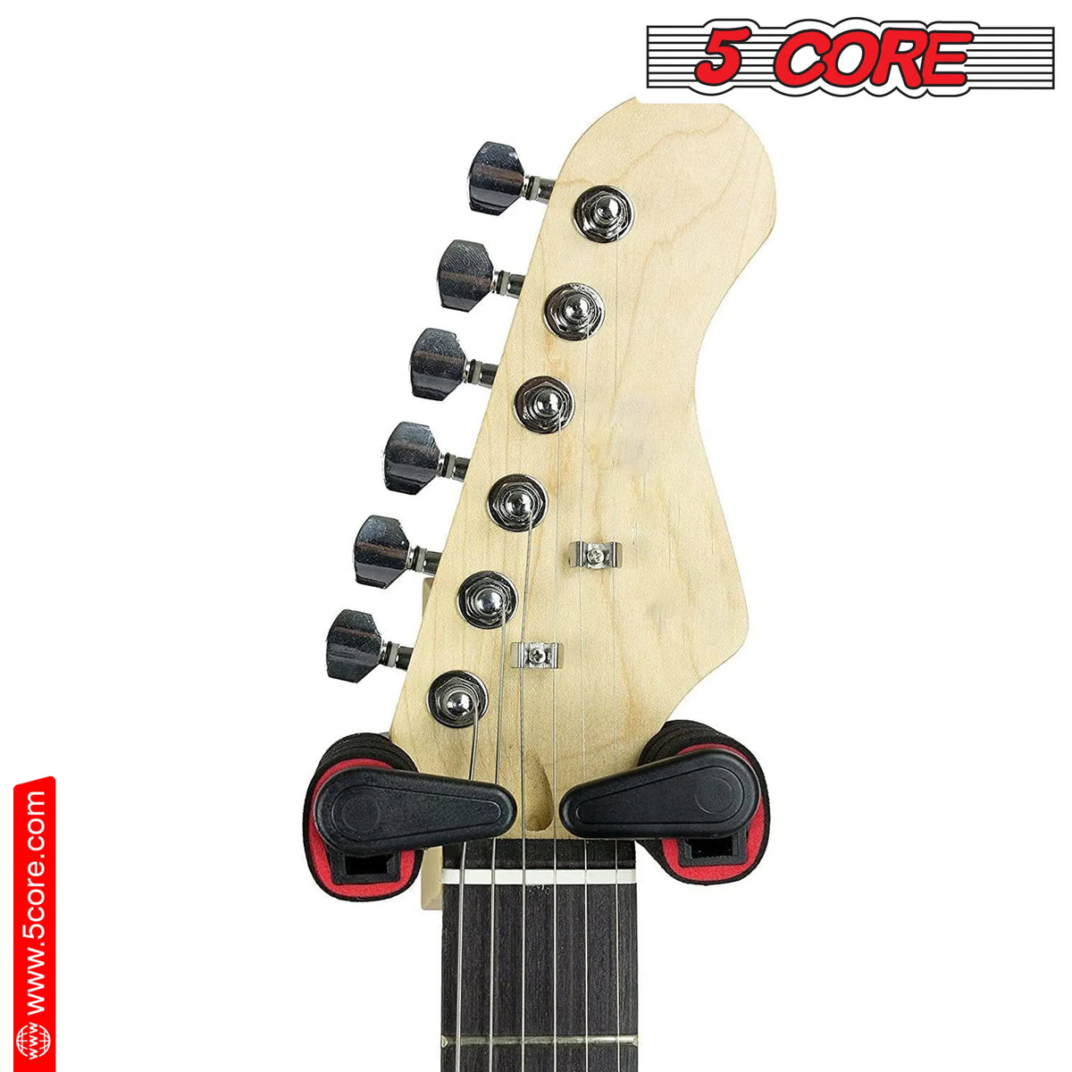 5Core Guitar Wall Mount Hanger Hook Metal Base Soft Padding Adjustable Rotatable Holder - view 3