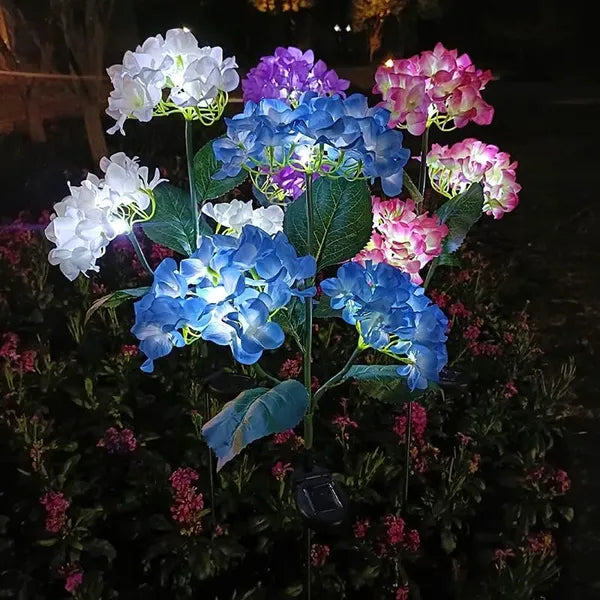 4-piece Set Of Outdoor Solar Courtyard Lights - Larger And More Realistic Embroidered Ball Flower Lights - view 4