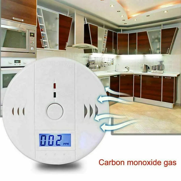 CO Detector Alarm LCD Combination CO Carbon Monoxide Gas Battery Warning Home - view 2
