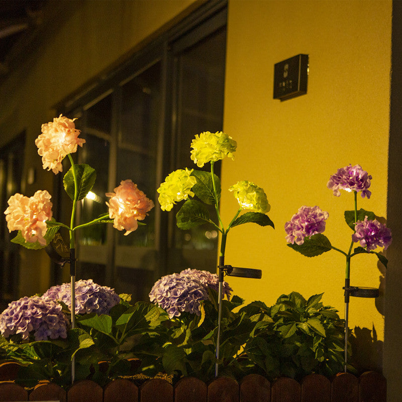 Solar Hydrangea Lights Floor Outlet Outdoor Garden Decorative Lights - view 4
