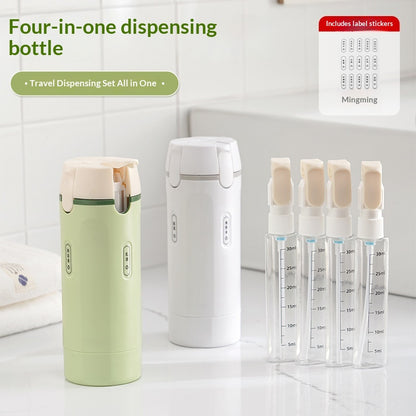 4 In 1 Travel Dispenser Portable Travel Bottles Leak Proof Leakproof Travel Container For Perfume Shampoo Conditioner - view 2