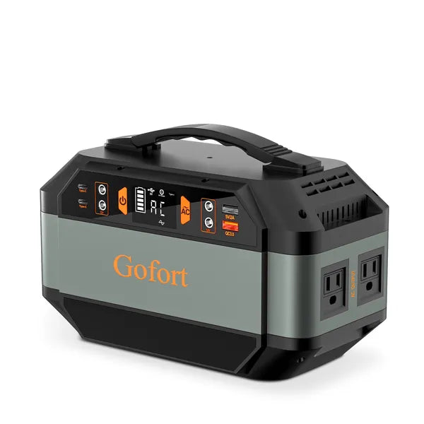 Gofort 330W Portable Power Station, 299Wh Solar Generator Backup Power Supply With 2X 110V AC Outlets