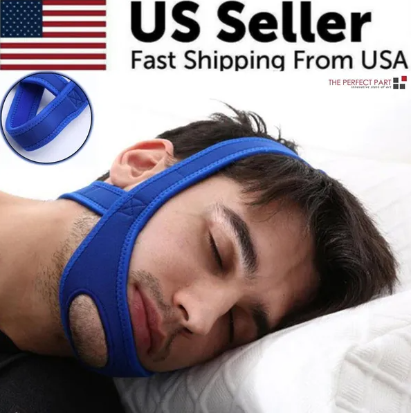 Snore Stop Anti Snoring Chin Strap Sleep Apnea Belt Snoreless Sleep Jaw Solution - view 5