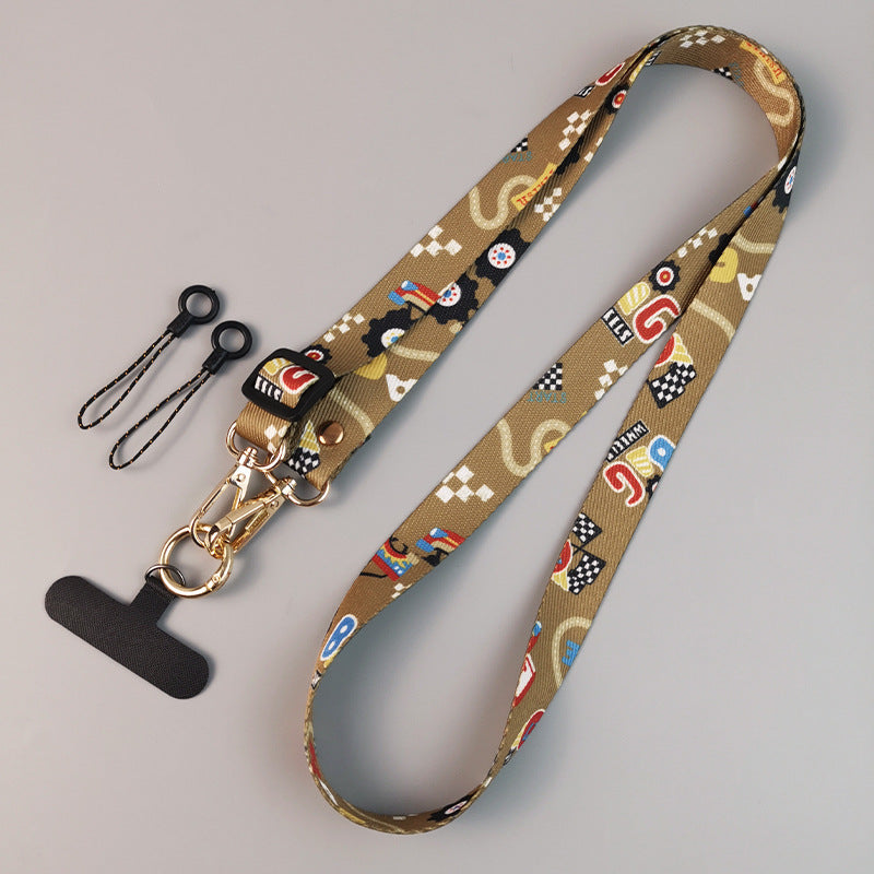 Women's Long Cross-body Retro Totem Pattern Mobile Phone Lanyard - view 6