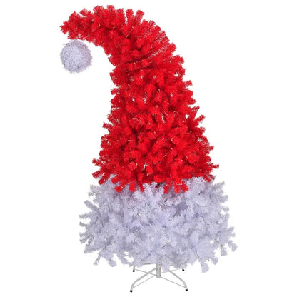 6 FT Santa Hat Style Pre-lit Christmas Tree, Hinged Artificial Xmas Tree Pine Tree With 300 Lights - view 5