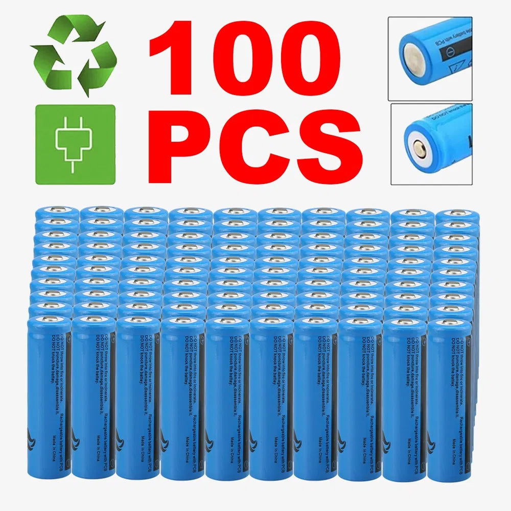 2PCS&4PCS&10PCS&50PCS&100PCS Rechargeable Battery 3000mAH 3.7V Li-ion BRC 11.1 Power Batteries For Flashlight Laser - view 10