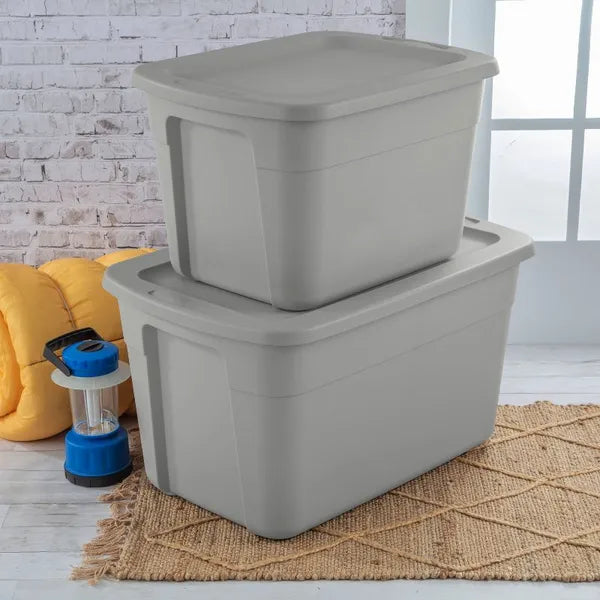 18gal Non-Latching Storage Tote Gray - view 2
