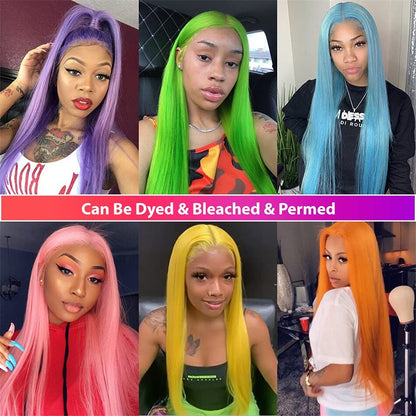 13x4 Lace Front Human Hair Wig 613 Straight Density - view 3