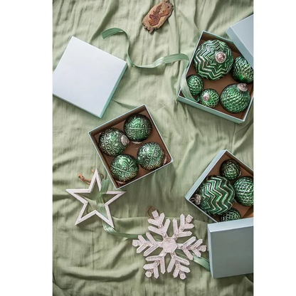 D3.9 Christmas Ball Ornaments, Glass Decorative Hanging Ball Christmas Tree Ornaments For Holiday Party Decorations - view 7