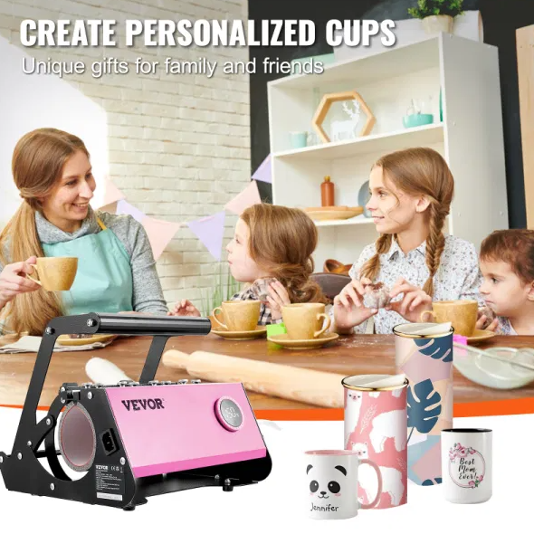 VEVOR Mug Heat Press, 11-30oz Tumbler Heat Press Machine, Sublimation Transfer Straight Skinny Tumblers - view 2