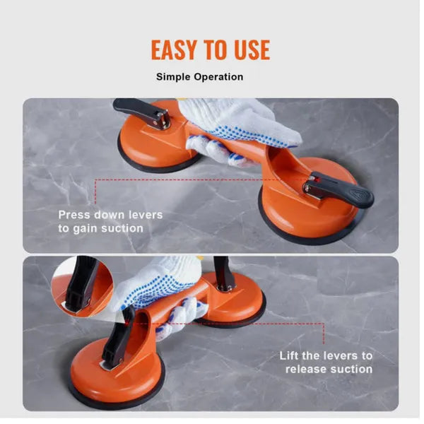 Heavy-Duty Glass Suction Cup Lifter - Orange (30 Mm / 85 Mm / 330 Mm) - view 4