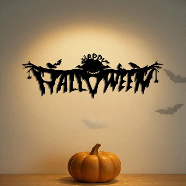Gothic Halloween Metal Wall Art Decor For Living Room Bedroom Spooky Indoor Gothic Accents Horror Theme Party - view 5