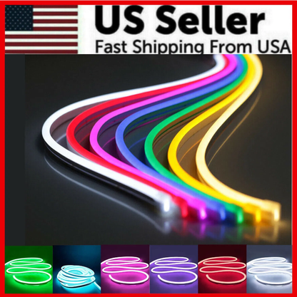 1M 2M 12V Flexible Sign Neon Lights Silicone Tube LED Strip Waterproof USA - view 2