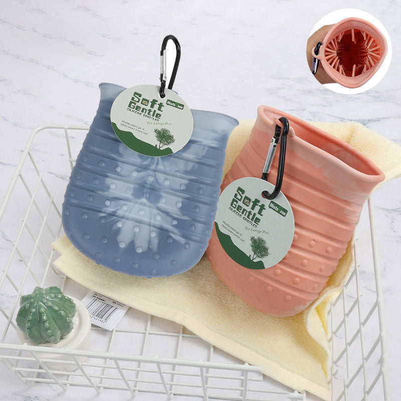 2 In 1 Dog Foot Washer Dog Paw Brush Cleaning Brush Feet Cleaner For Puppy Grooming Pet Cleaning Brush Dog Paw Cleaner