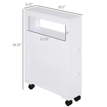 Bathroom Side Storage Cabinet - White - view 2