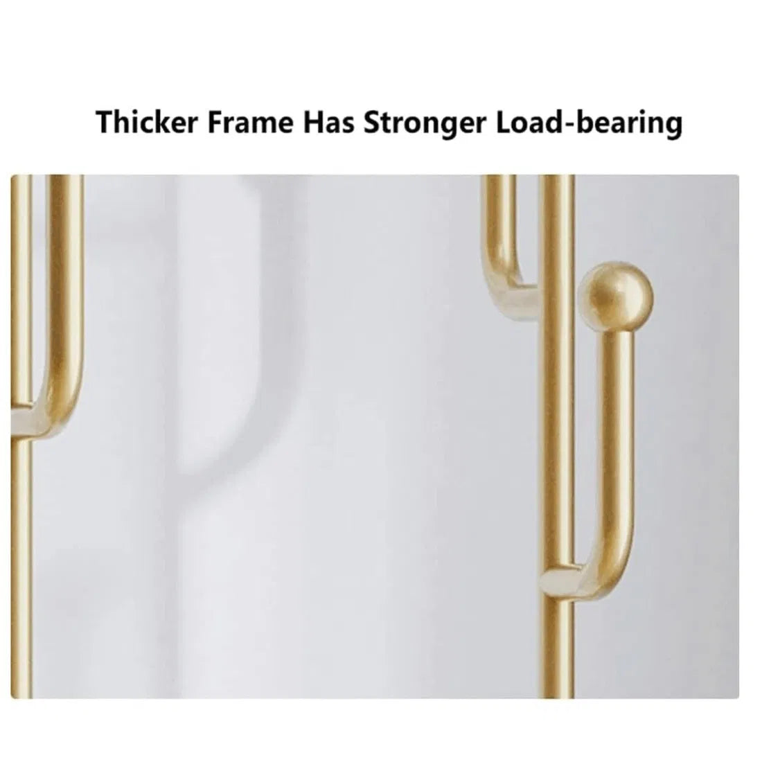 Clothing Rack, Golden Metal Freestanding Heavy Duty Clothes Rack with Marble Base - view 7