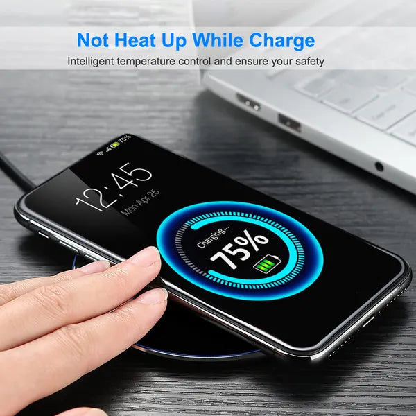 Wireless Charger Qi-Certified Ultra-Slim 5W Charging Pad For IPhone XS MAX/XR/XS/X / 8/8 Plus - view 3