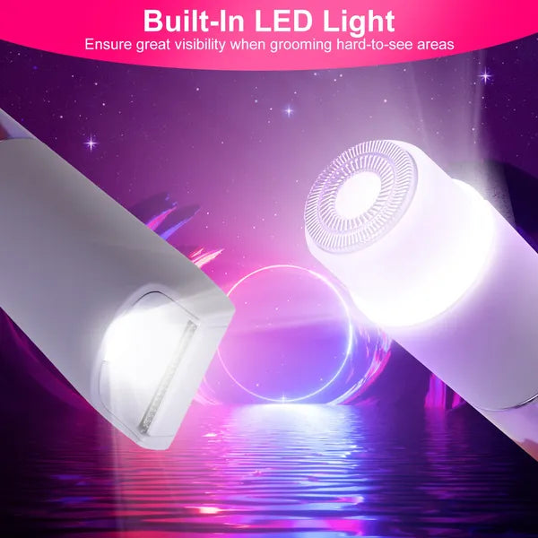 2 In 1 Bikini Trimmer For Women Dual Head Cordless Body Shaver IPX5 Waterproof Rechargeable Pubic Hair Razor Wet - view 2