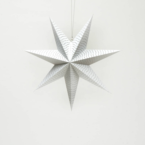 Handmade Paper Star 46 Cm Dia - White-Festive Decor - view 5