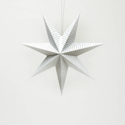 Handmade Paper Star 46 Cm Dia - White-Festive Decor - view 5
