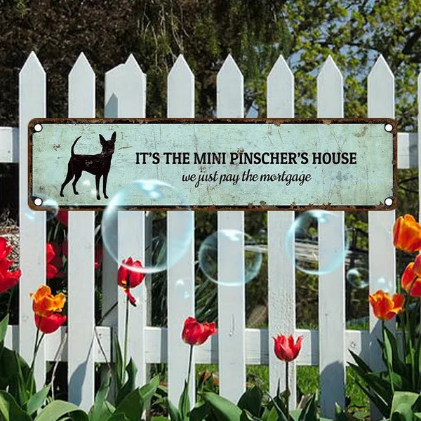 Miniature Pinscher House Aluminum Sign UV Printed Vintage Plaque For Home Garage Cafe Bar Restaurant Decor - view 5