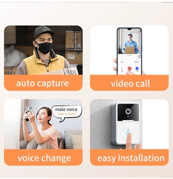 Wireless Security WiFi Smart Doorbell Intercom Video Camera Bell Chime Door Ring - view 2