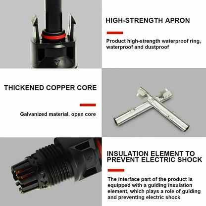 Male Female Solar Cable Connectors For DIY Solar Panel US - view 3