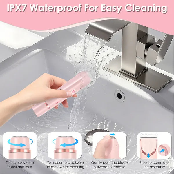 2 In 1 Bikini Trimmer For Women Dual Head Cordless Body Shaver IPX7 Waterproof Rechargeable Pubic Hair Razor Wet - view 8