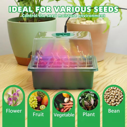 5-Pack Seed Starter Kit With LED Grow Lights – Indoor Propagation Trays With Adjustable Humidity Dome & Clear Cell - view 5