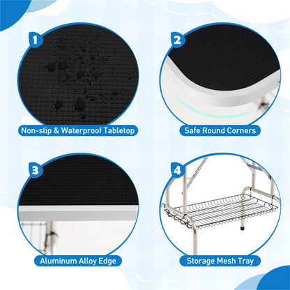 Foldable Pet Grooming Table with Adjustable H-shaped Arms, 330 LBS Capacity for Small-Large Dogs - view 2