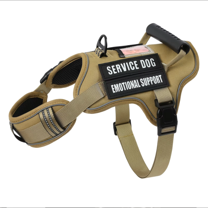 USLOCAL Tactical Service Dog Harness With Control Handle No Pulling Adjustable Reflective Pet Vest Harness Easy Walking - view 3