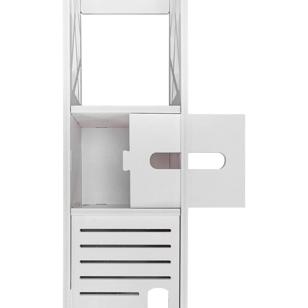 Bathroom Storage Shelf Drawer Multi Compartment Organizer Water Proof Anti Decay Anti Rot Environmental Friendly White - view 2