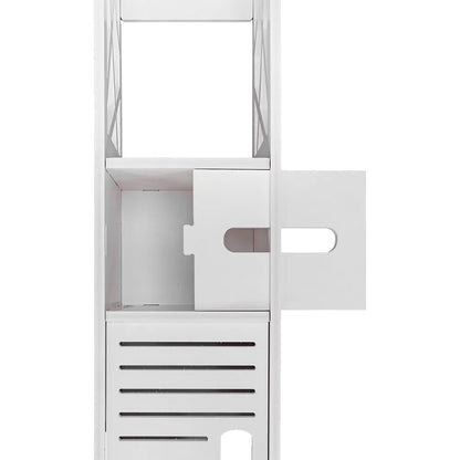 Bathroom Storage Shelf Drawer Multi Compartment Organizer Water Proof Anti Decay Anti Rot Environmental Friendly White - view 2