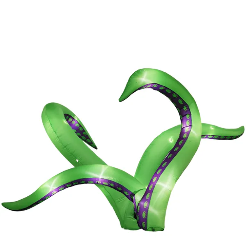 2 Pack Halloween Inflatable Octopus Tentacles Outdoor Decorations, Blow Up Hanging Decoration With Built-in LED Lights - view 6