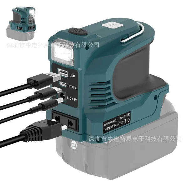 180W 18V LXT Battery Voltage Converter (Inverter) With USB LED Power Bank, Compatible With Makita 18V LXT Battery - view 2