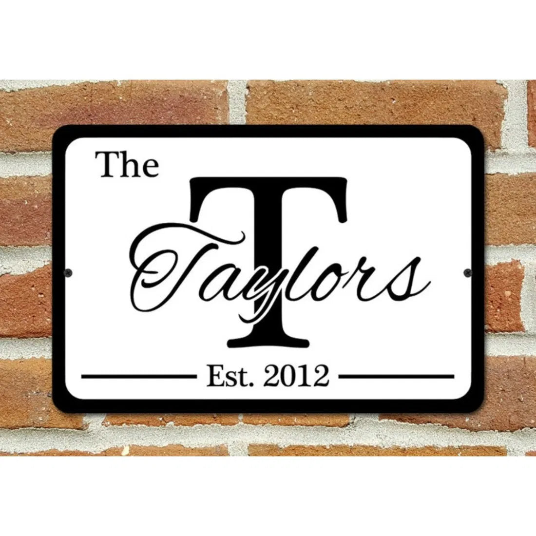 Personalized Family Name Metal Sign Customization Indoor Outdoor Various Colors