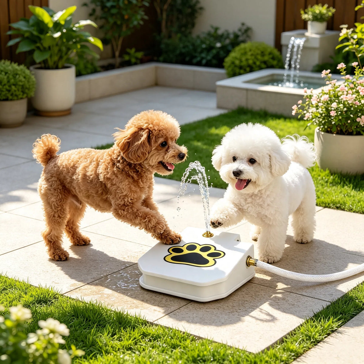 Dog Water Fountain Outdoor,No Electricity Step-On Activated Pet Sprinkler - view 6
