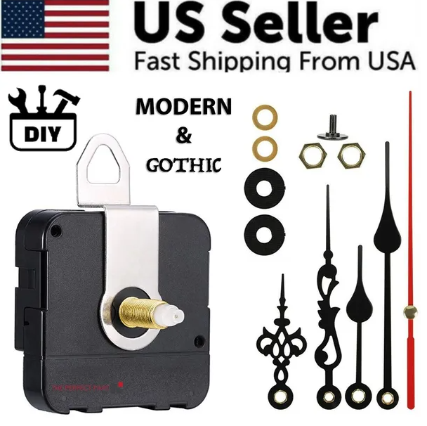DIY Clock Parts Movement Quartz Mechanism Wall Replacement Repair Tool Hands Kit