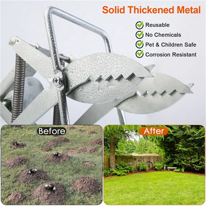 2PCS Easy Setup Mole Traps Outdoor Reusable Scissor Mole Gopher Rodent Control Trap Solid Metal Material For Lawn - view 3