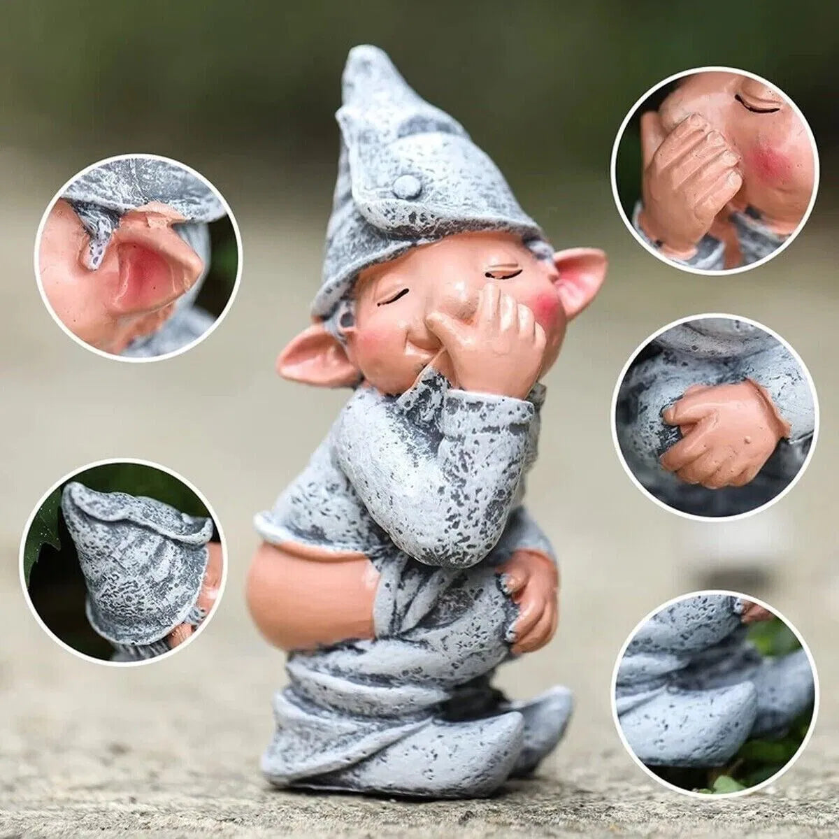 Pooping Naughty Gnome Miniature Statue Funny Resin Home Garden Ornament US - view 9