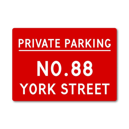Personalized Metal Private Parking Sign Custom House Number Street Name - view 8