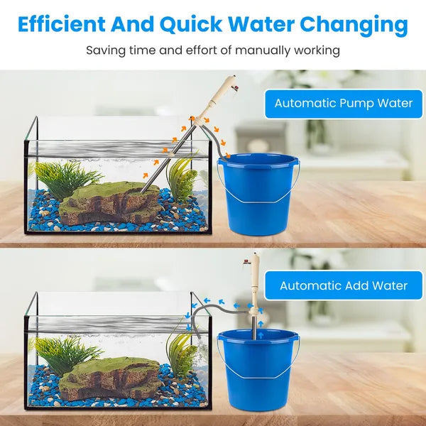 Multifunctional Electric Aquarium Gravel Cleaner Kit Length Adjustable Automatic Fish Tank Vacuum Cleaner - view 2