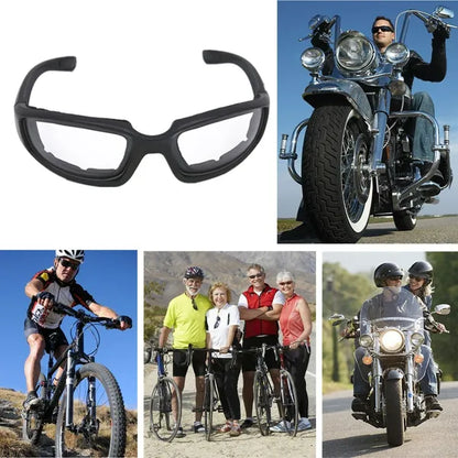 Motorcycle Riding Glasses Wind Resistant Bike Goggles UV Protection Resistant Padded Comfortable Outdoor Sport Goggles