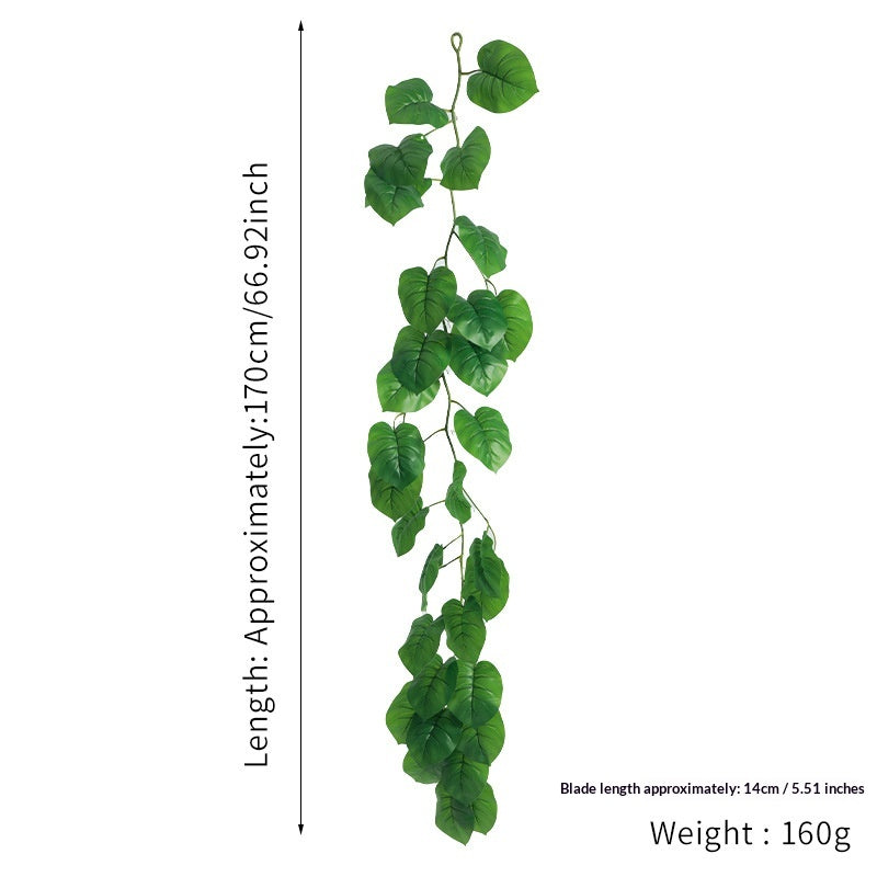 Artificial Rattan Green Plants, Rattan Piping Decorations Vines - view 9