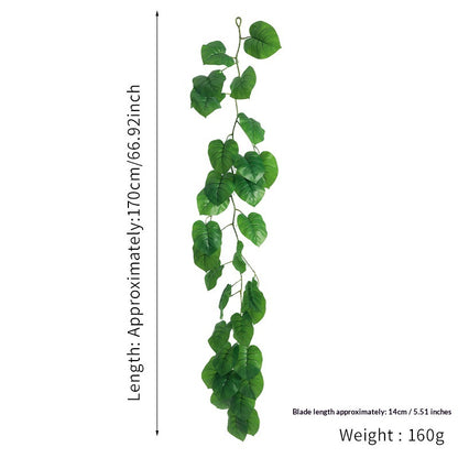 Artificial Rattan Green Plants, Rattan Piping Decorations Vines - view 9