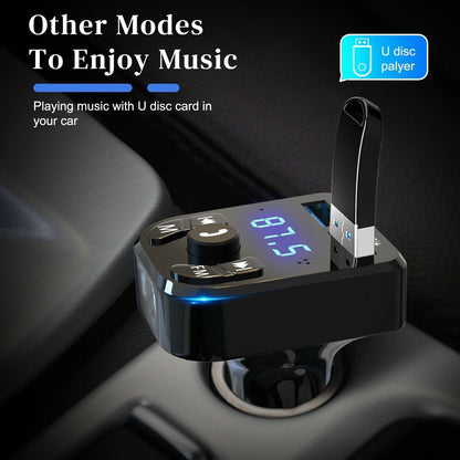 Wireless Car Bluetooth FM Transmitter MP3 Audio USB Charger Adapter Handsfree - view 9
