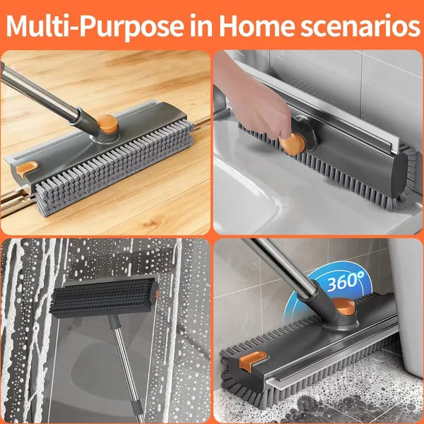 Scrub Brush With Long Handle, Floor Scrub Brush Squeegee Broom For Cleaning - view 6
