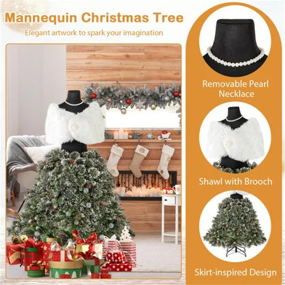 5 FT Pre-lit Mannequin Artificial Christmas Tree - view 4