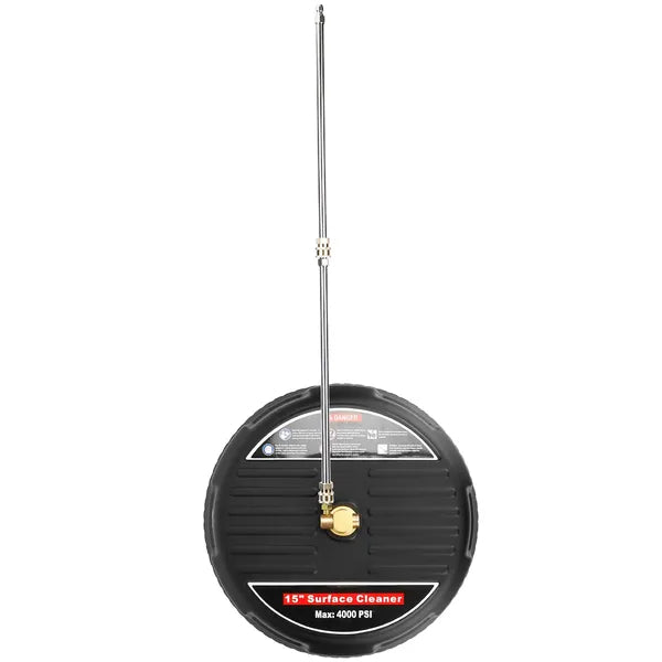 15in Power Washer Surface Cleaner High Pressure Flat Surface Cleaner 4000PSI Disc Power Washer Broom