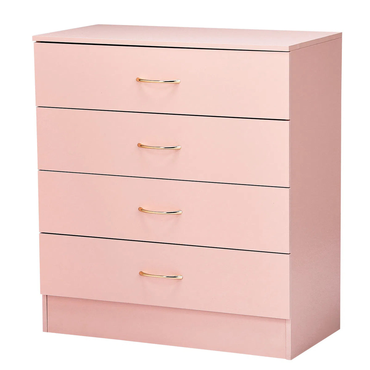 25.98"*12.99"*30.42" 4-Drawer Cabinet Faux Rose Gold Handles Pink - view 5